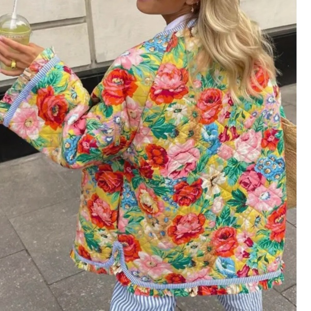 NEW! Spring BoHO Floral quilted jacket🩷💞